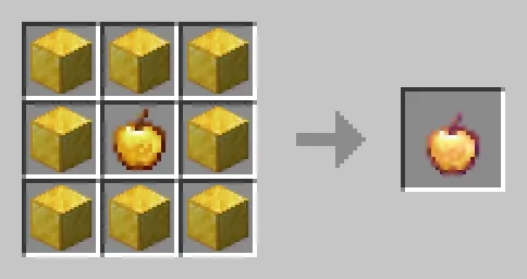Enchanted Golden Apple crafting recipe
