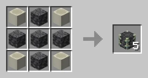 Reinforced Deepslate crafting recipe