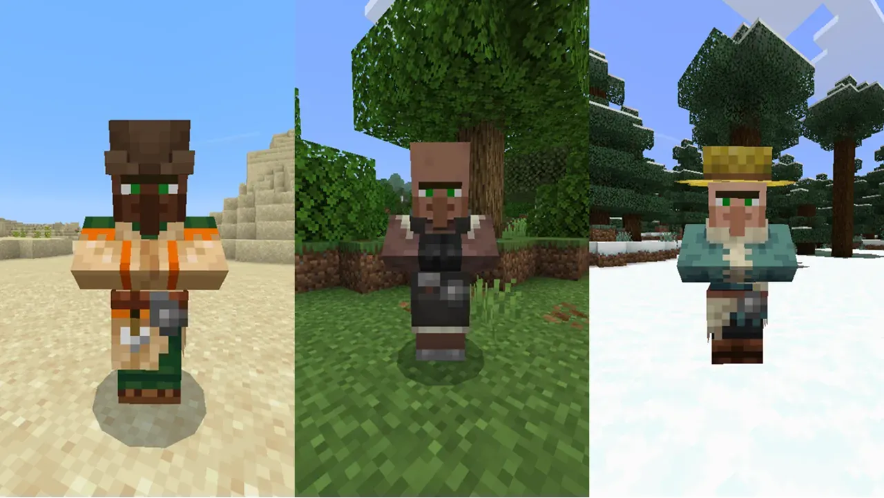 Villager Skin Tones Variations